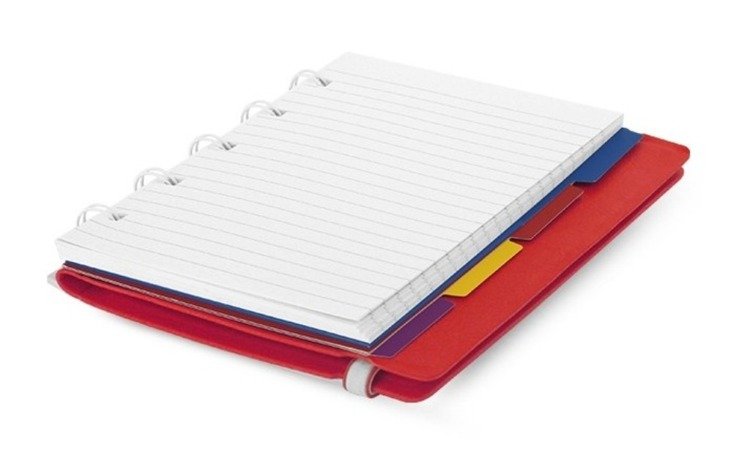 Notebook fILOFAX CLASSIC kieszonkowy, blok w linie, czerwony